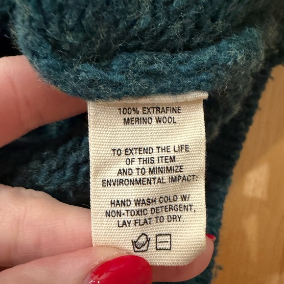 Alex Mill Extrafine Merino Wool Green Sweater - Picture 4 of 4